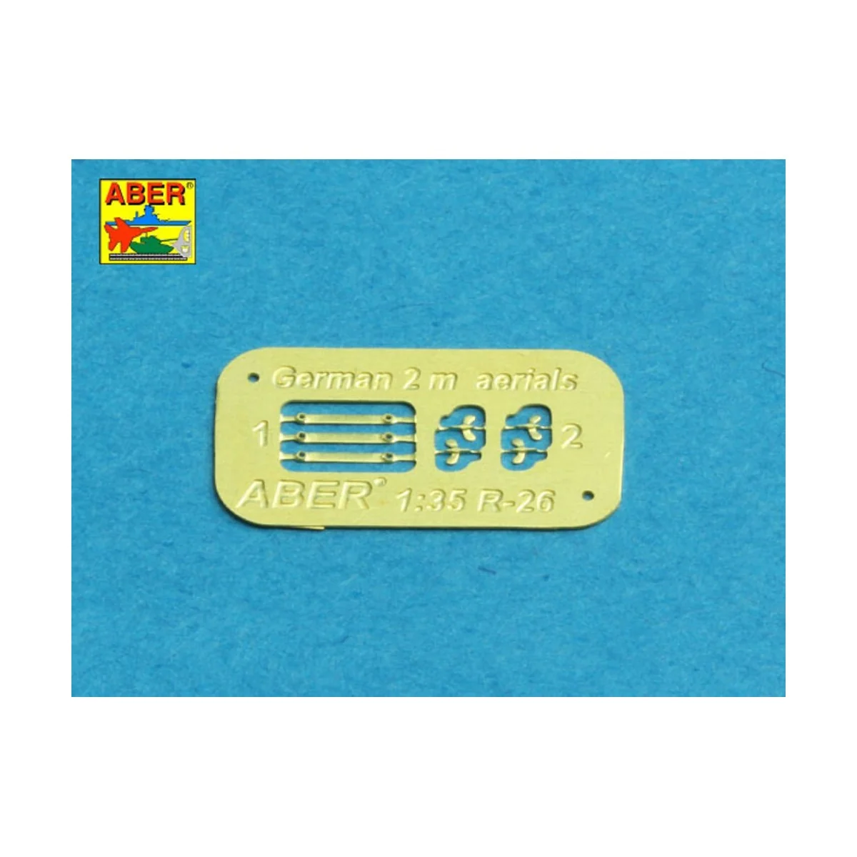 German 2m aerials with rings x 3 - Aber Models R-42