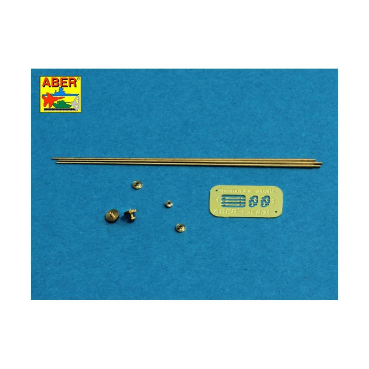 German 2m aerials with rings x 3 - Aber Models R-42