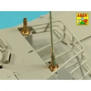 Set of 2 NATO antennas with mount bases - Aber Models R-44