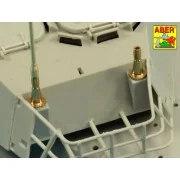 Set of 2 NATO antennas with mount bases - Aber Models R-44