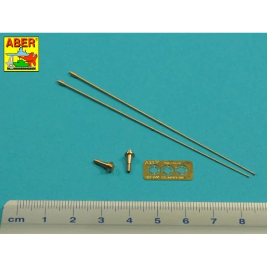 Set of 2 NATO antennas with mount bases - Aber Models R-44