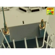 Set of 2 NATO antennas with mount bases - Aber Models R-44