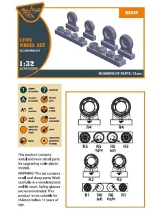 Lynx wheel set for Revell kits, 1/32 - Clear Prop Accessories CPA32009 2