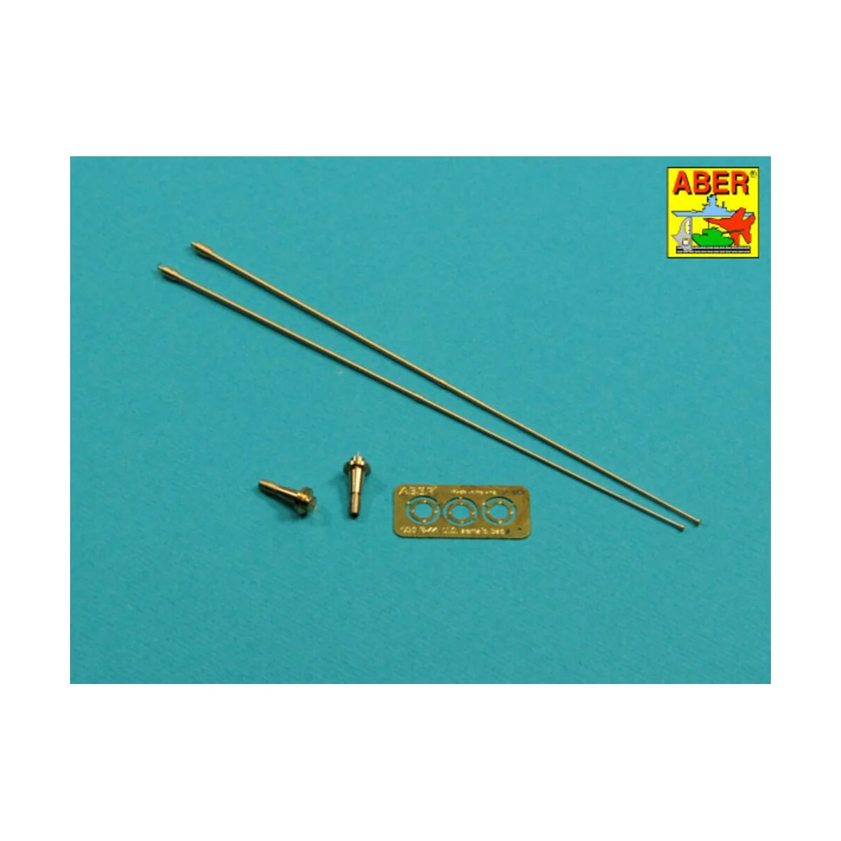 Set of 2 NATO antennas with mount bases - Aber Models R-44