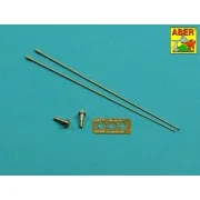 Set of 2 NATO antennas with mount bases - Aber Models R-44