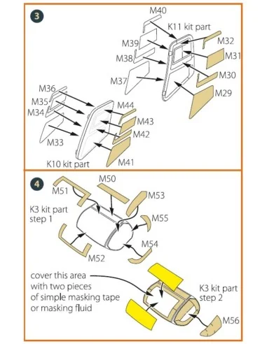 CH-54 painting mask for ICM kit 53054, 1/35 - Clear Prop Accessorie...