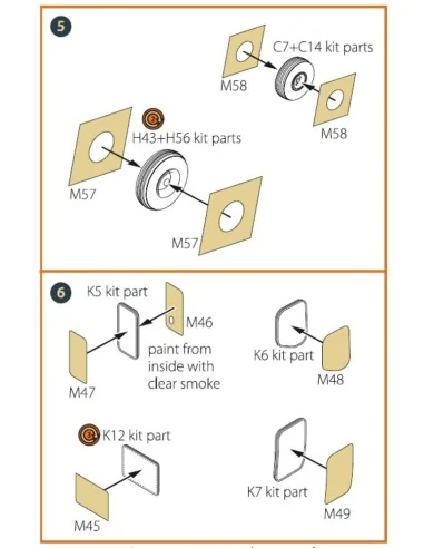 CH-54 painting mask for ICM kit 53054, 1/35 - Clear Prop Accessorie...