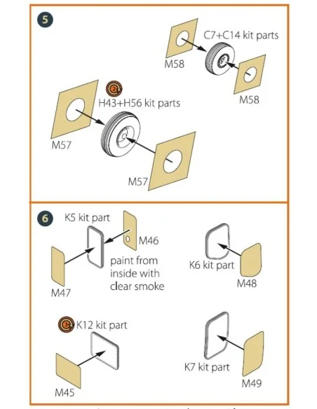 CH-54 painting mask for ICM kit 53054, 1/35 - Clear Prop Accessorie...