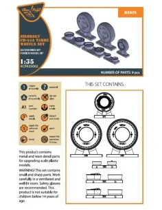 [NO_DESC] CH-54A Tarhe wheel set for ICM kits, 1/35 - Clear Prop Ac...