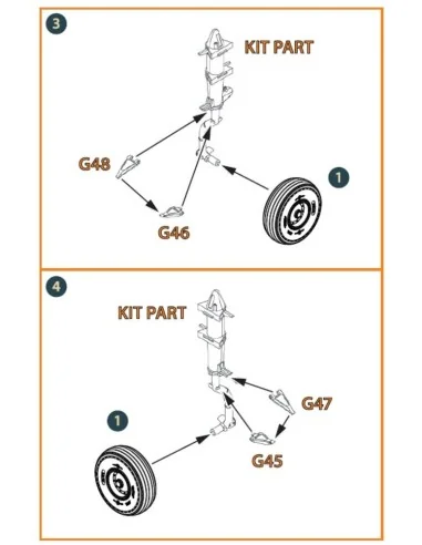 CH-54A Tarhe wheel set for ICM kits, 1/35 - Clear Prop Accessories ...