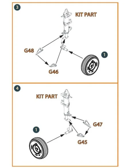 CH-54A Tarhe wheel set for ICM kits, 1/35 - Clear Prop Accessories ...