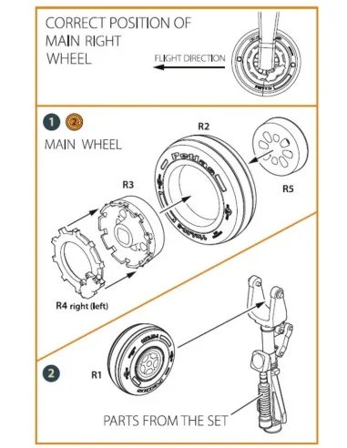 TB.2 wheel set, 1/35 - Clear Prop Accessories CPA35004