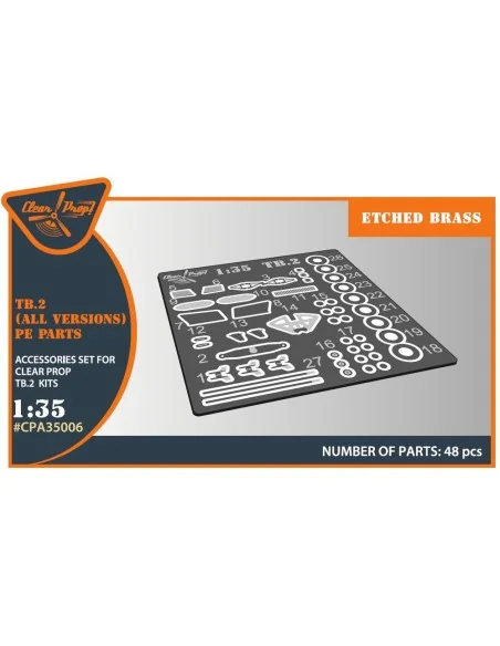 TB.2 PE parts for CP kit, 1/35 - Clear Prop Accessories CPA35006