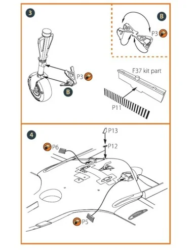 TB.2 PE parts for CP kit, 1/35 - Clear Prop Accessories CPA35006
