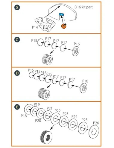 TB.2 PE parts for CP kit, 1/35 - Clear Prop Accessories CPA35006