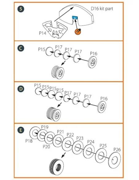 TB.2 PE parts for CP kit, 1/35 - Clear Prop Accessories CPA35006