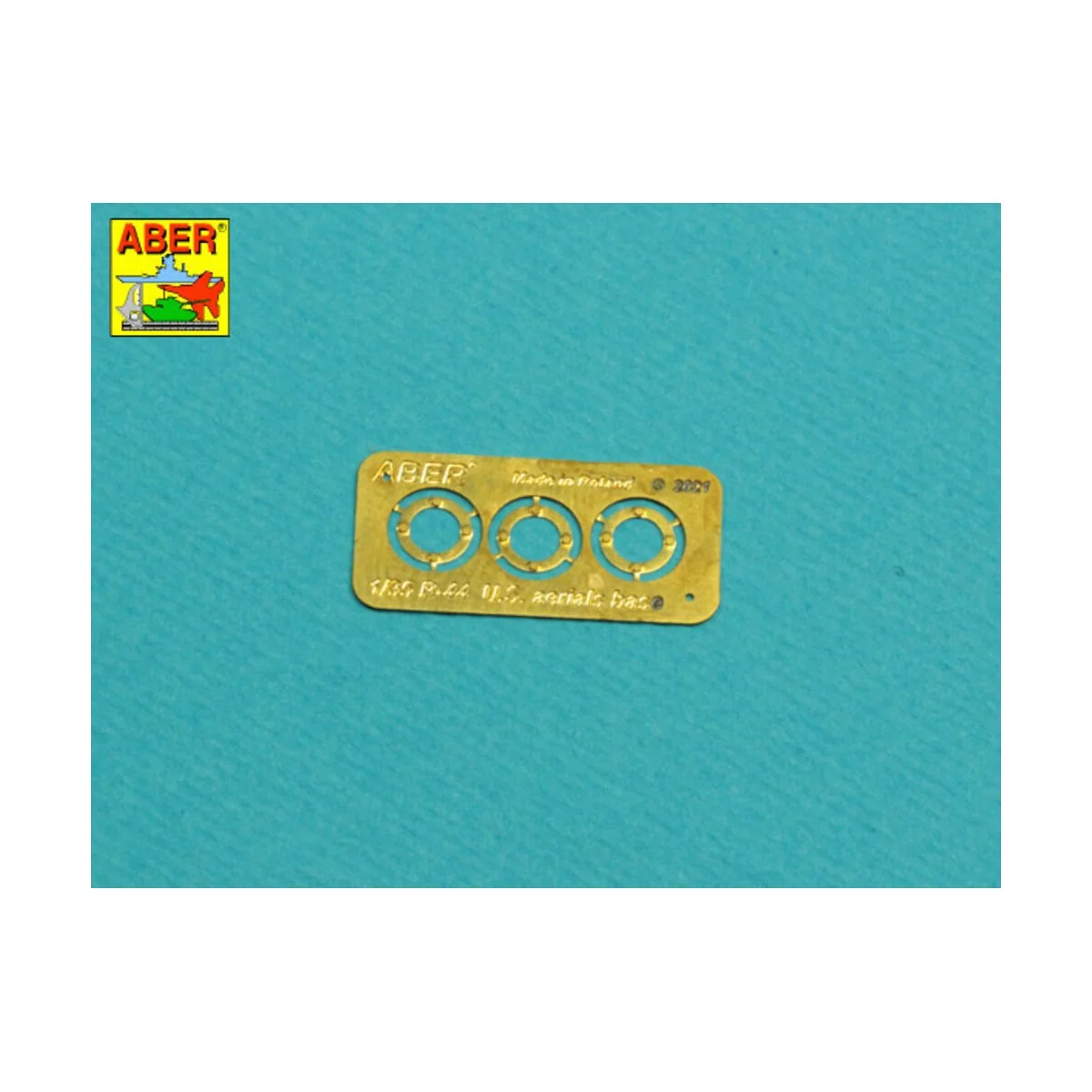 Set of 2 NATO antennas with mount bases - Aber Models R-44