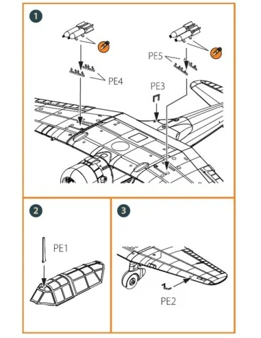 Ki-51 Sonia (all versions) PE parts for CP kits CP14401/CP14402/CP1...
