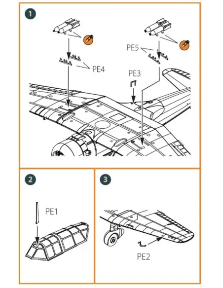 Ki-51 Sonia (all versions) PE parts for CP kits CP14401/CP14402/CP1...