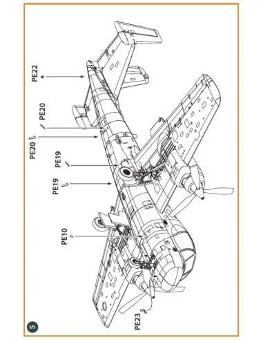 OV-1 A/JOV-1A Mohawk PE parts and painting mask for CP kits, 1/144 ...