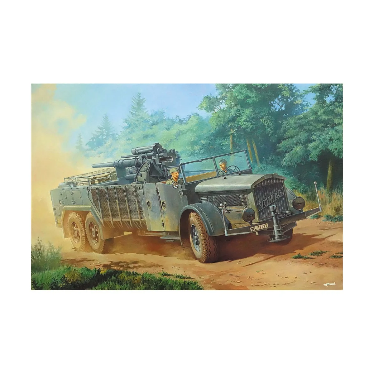 Selbstfahrlafette auf Fahrgestell VOMAG, 1/72 - Roden 727 Selbstfahrlafette auf Fahrgestell VOMAG, 1/72 - Roden 727