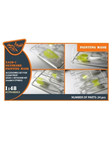 XA2D-1 Skyshark painting mask for CP kit CP4802, 1/48 - Clear Prop ...