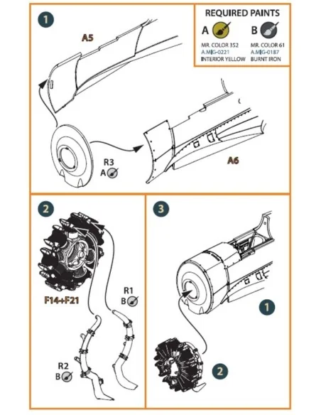 Hawk H-75 M/N/O resin exhaust for CP kits CP4803/CP4804, 1/48 - Cle...