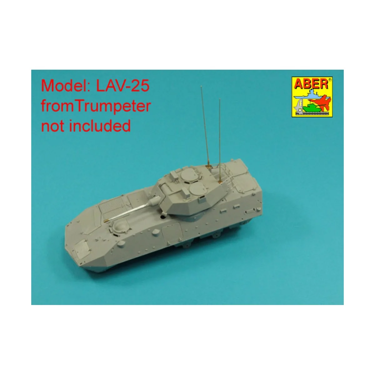 Set of 2 NATO antennas with mount bases - Aber Models R-44