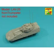 Set of 2 NATO antennas with mount bases - Aber Models R-44