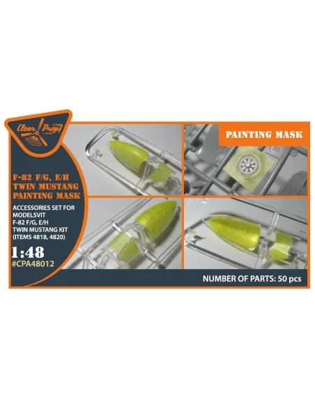 F-82F/G, E/H Twin Mustang painting mask for Modelsvit kits 4818/482...