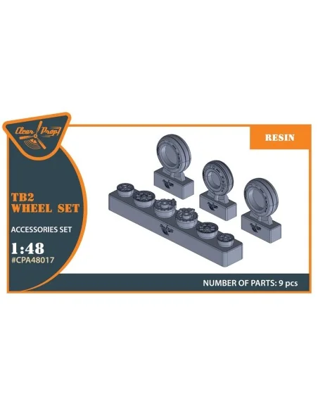 TB.2 wheel set, 1/48 - Clear Prop Accessories CPA48017