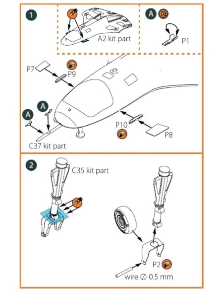[NO_DESC] TB.2 PE parts for CP kits, 1/48 - Clear Prop Accessories ...