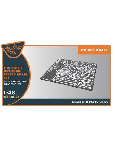 I-16 type 5 INTERIOR PE parts for CP kits, 1/48 - Clear Prop Access...