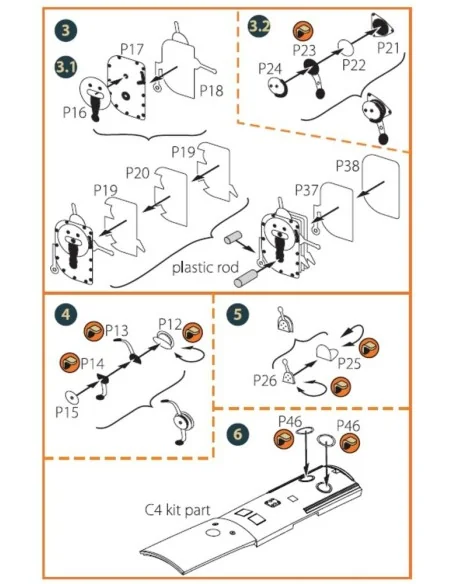 I-16 type 5 INTERIOR PE parts for CP kits, 1/48 - Clear Prop Access...
