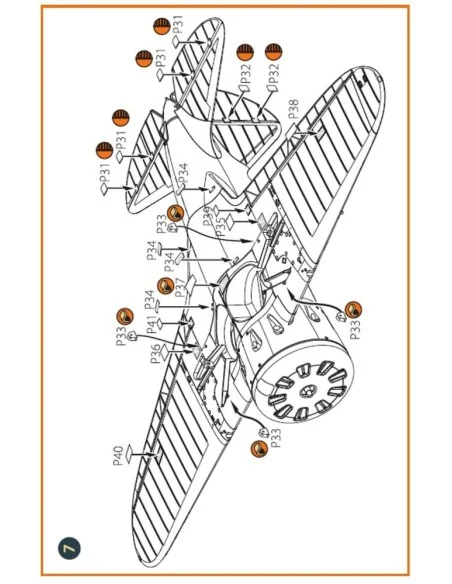 I-16 type 5 EXTERIOR PE parts for CP kits, 1/48 - Clear Prop Access...