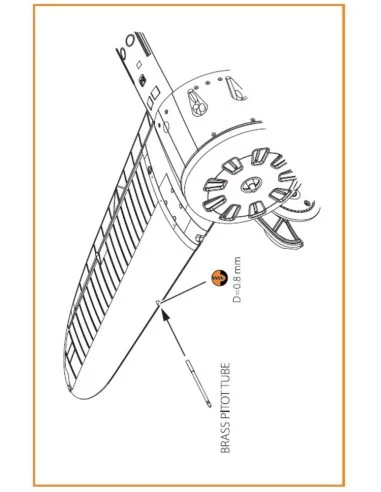 I-16 brass pitot tube, 1/48 - Clear Prop Accessories CPA48027