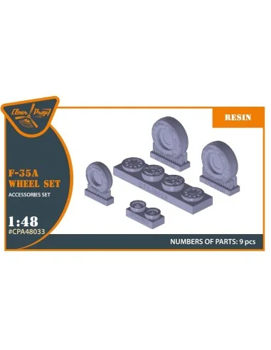 F-35A wheel set, 1/48 - Clear Prop Accessories CPA48033