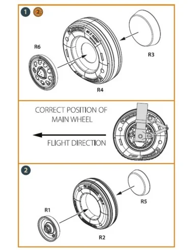 [NO_DESC] F-35A wheel set, 1/48 - Clear Prop Accessories CPA48033