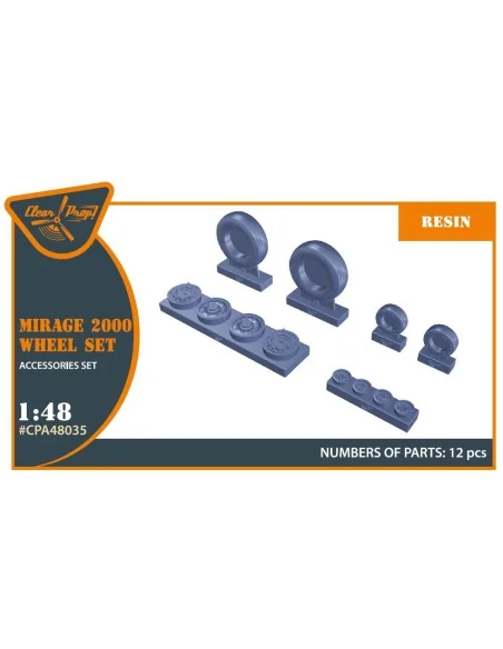 Mirage-2000 wheel set, 1/48 - Clear Prop Accessories CPA48035