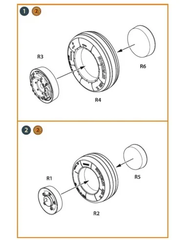 [NO_DESC] Mirage-2000 wheel set, 1/48 - Clear Prop Accessories CPA4...