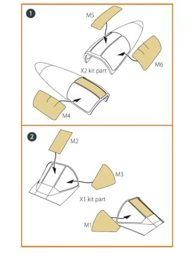 A2D-1 Skyshark double-sided painting mask for CP kits, 1/48 - Clear...