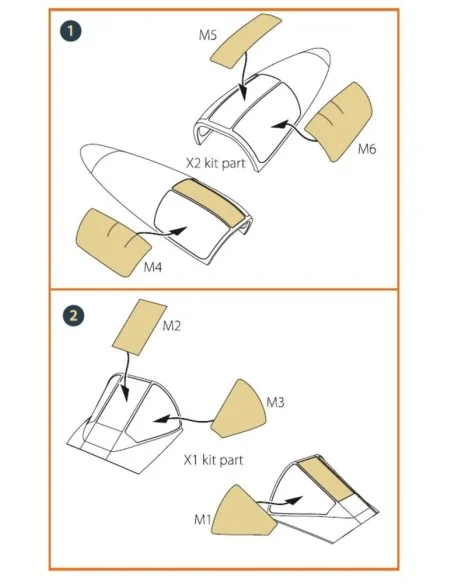 A2D-1 Skyshark double-sided painting mask for CP kits, 1/48 - Clear...