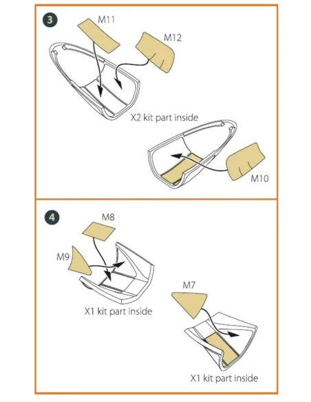 A2D-1 Skyshark double-sided painting mask for CP kits, 1/48 - Clear...