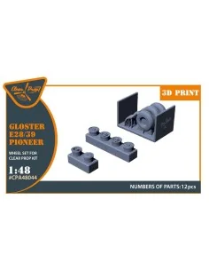 Gloster E28/39 Pioneer wheel set, 1/48 - Clear Prop Accessories CPA...