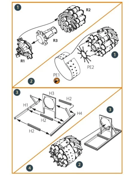 Gloster E28/39 Pioneer engine set for CP kits CP4823, 1/48 - Clear ...