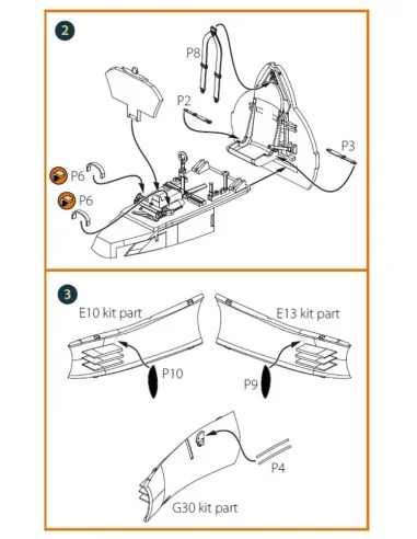 [NO_DESC] Gloster E28/39 Pioneer PE parts for CP kits, 1/48 - Clear...