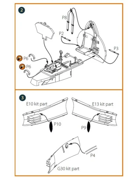 Gloster E28/39 Pioneer PE parts for CP kits, 1/48 - Clear Prop Acce...