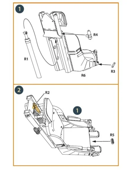 F-86A Ejection seat early for CP kits, 1/48 - Clear Prop Accessorie...