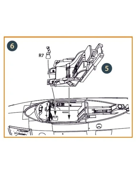 F-86A Ejection seat early for CP kits, 1/48 - Clear Prop Accessorie...