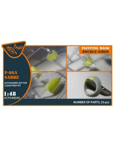 F-86A double-sided painting mask for CP kits, 1/48 - Clear Prop Acc...